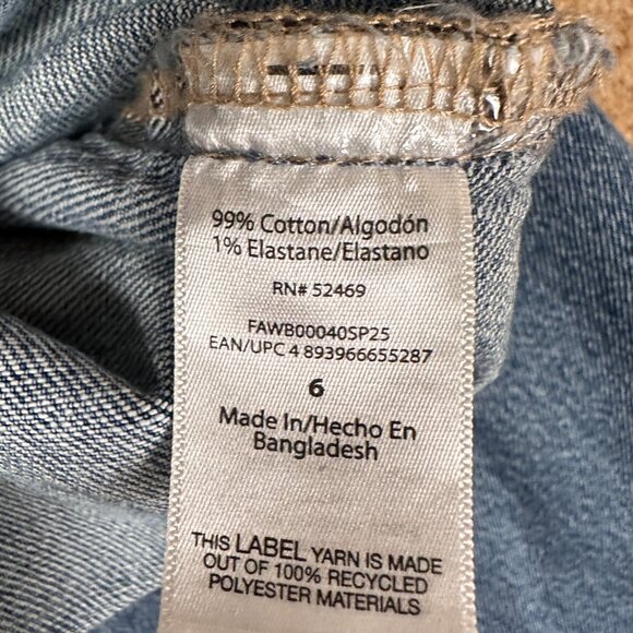 Free Assembly Patch Pocket Jeans Womens Blue Wide Leg Medium Wash Size 6 NWT New - Picture 8 of 10